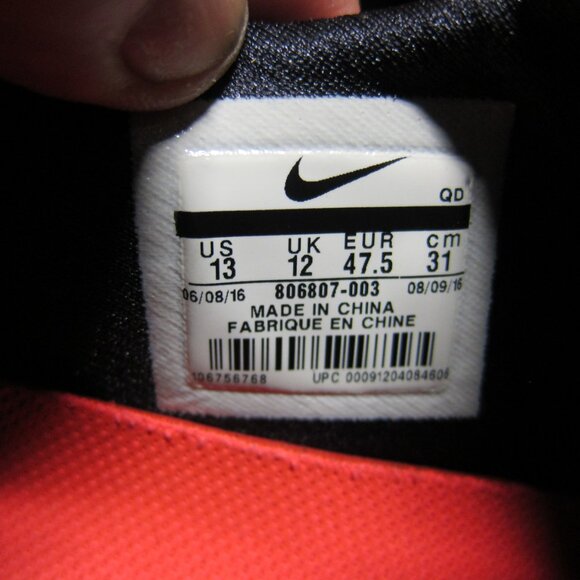 Nike Air Huarache Utility Mens 13 Pure Platinum/Wolf Grey/Black Shoe 806807-003 - Picture 10 of 10